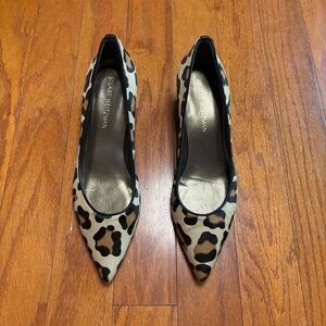 Stewart Weitzman Leopard Block Heel size 9